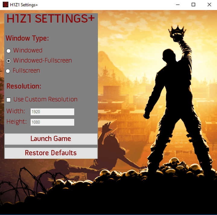 H1z1 Settings Download Home